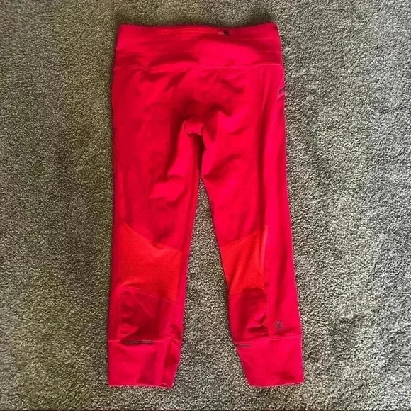 Athleta Neon Leggings Cropped Pink Capri Athletic - Picture 4 of 8